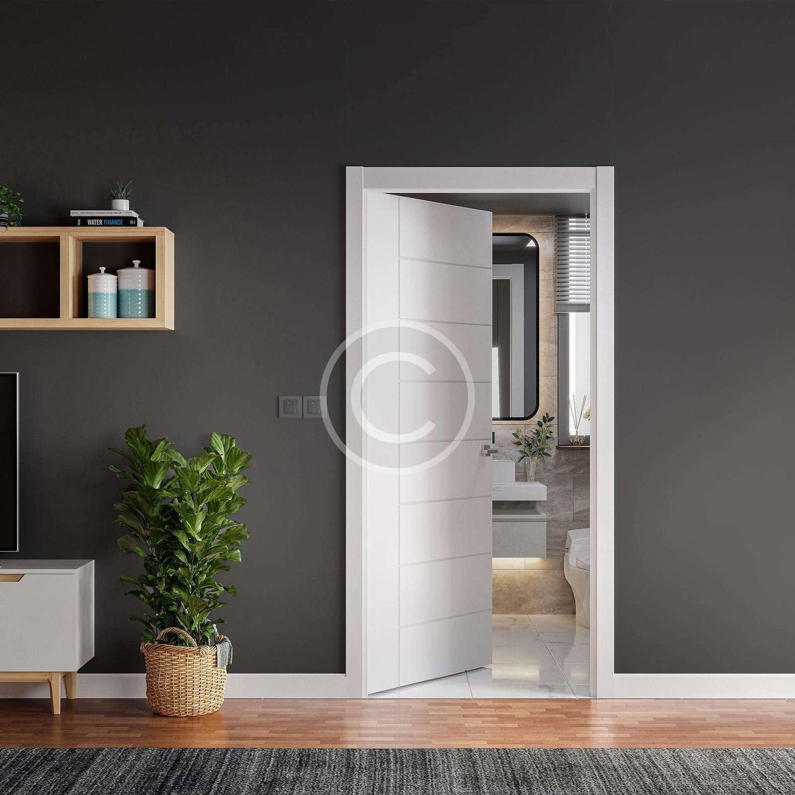 Bathroom door